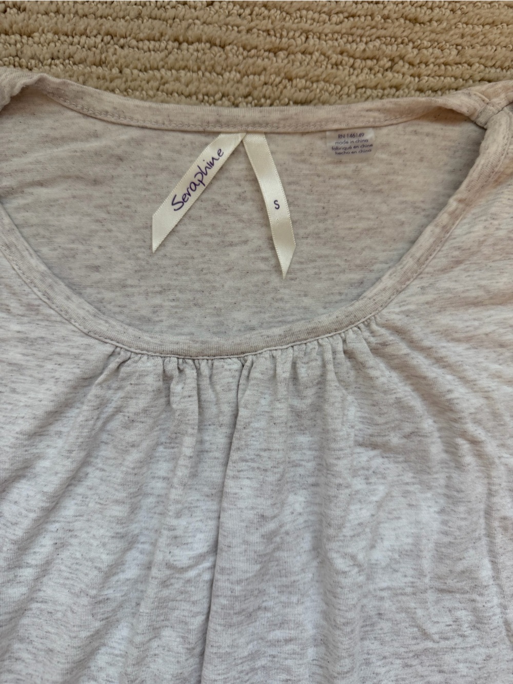 Seraphine Light Gray Maternity / easy access Nursing Tunic Top & pants set - Picture 3 of 8